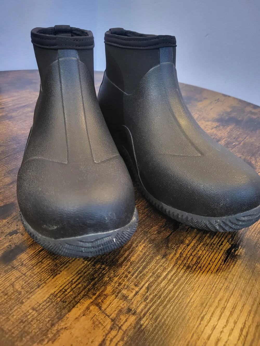 TENGTA Men’s Black Neoprene Waterproof  Pull On Rubber Boots Size 11 Garden Rain